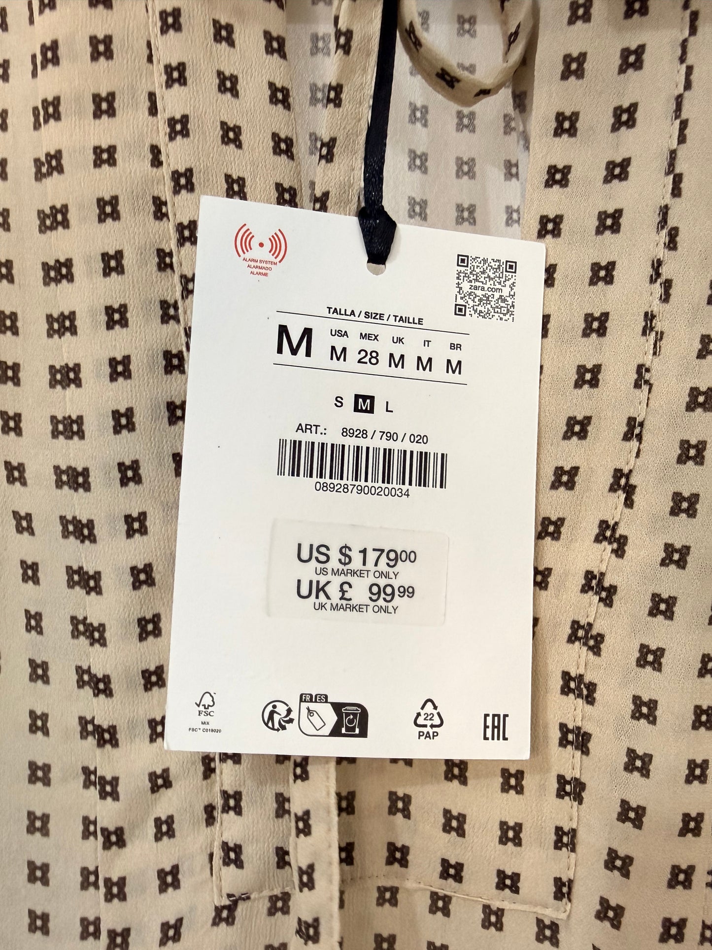 Zara Studio Printed Midi Dress