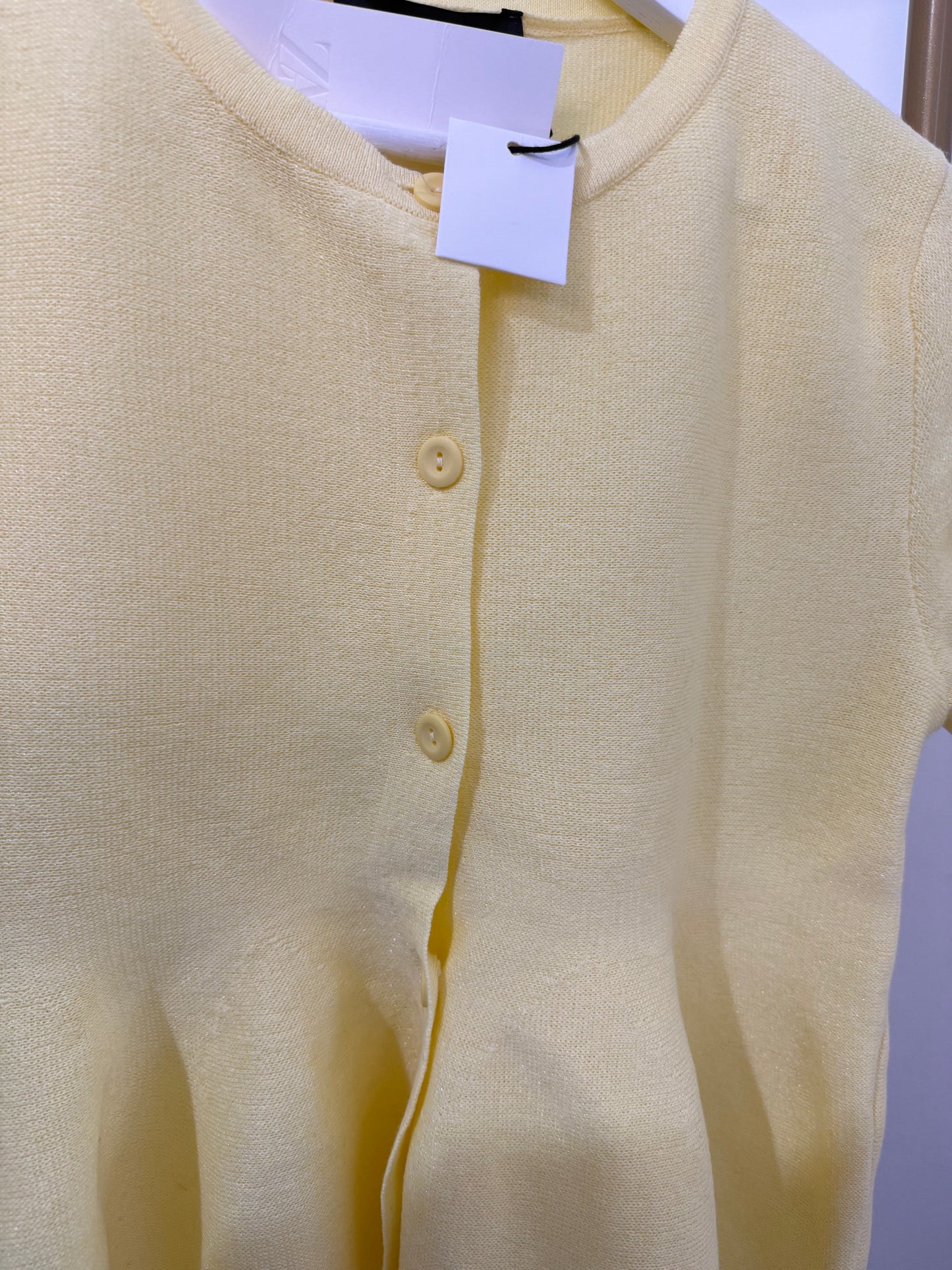 Zara Yellow Peplum Top