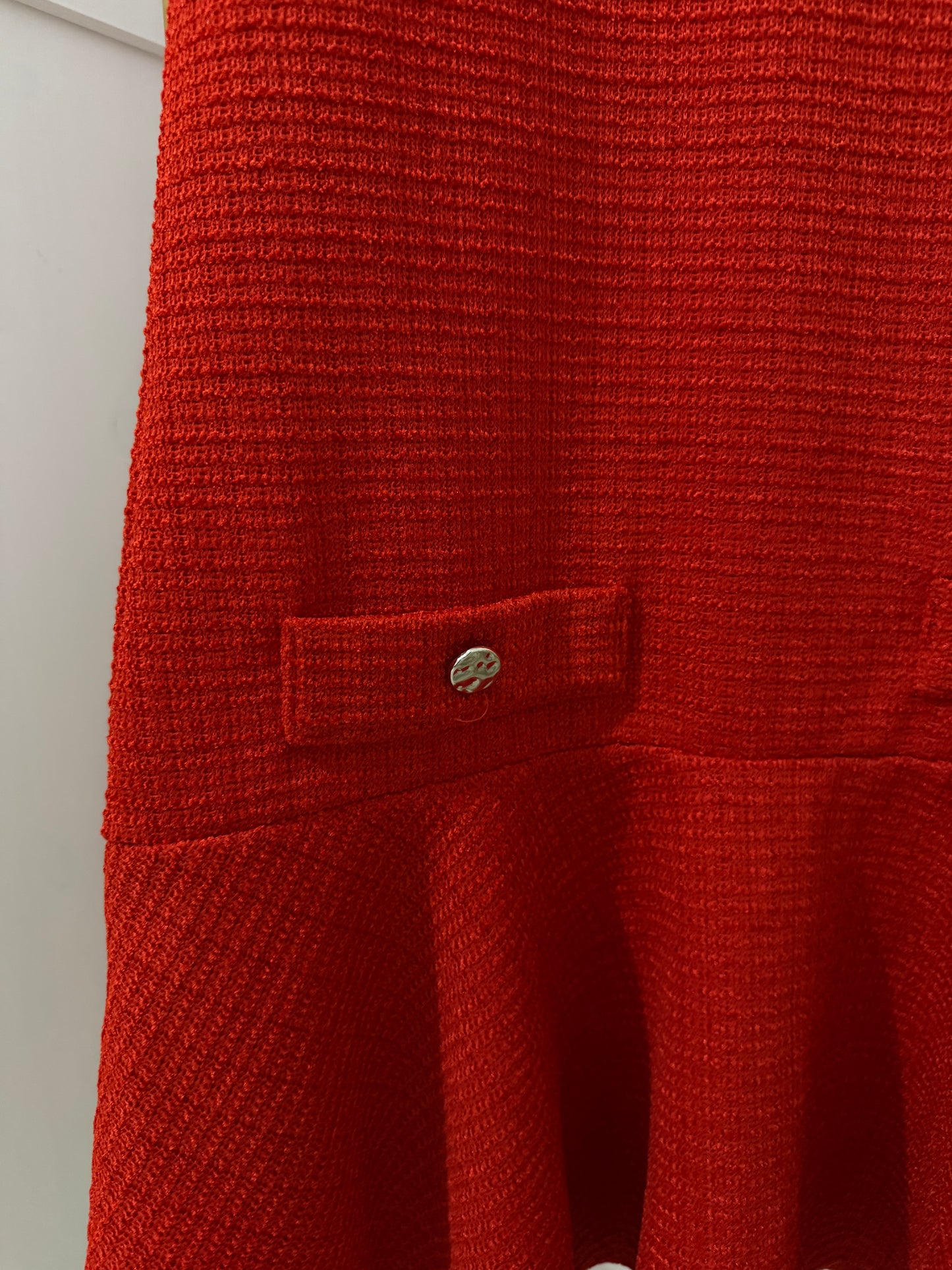 Zara tweed red sleeveless mini dress 5584/189