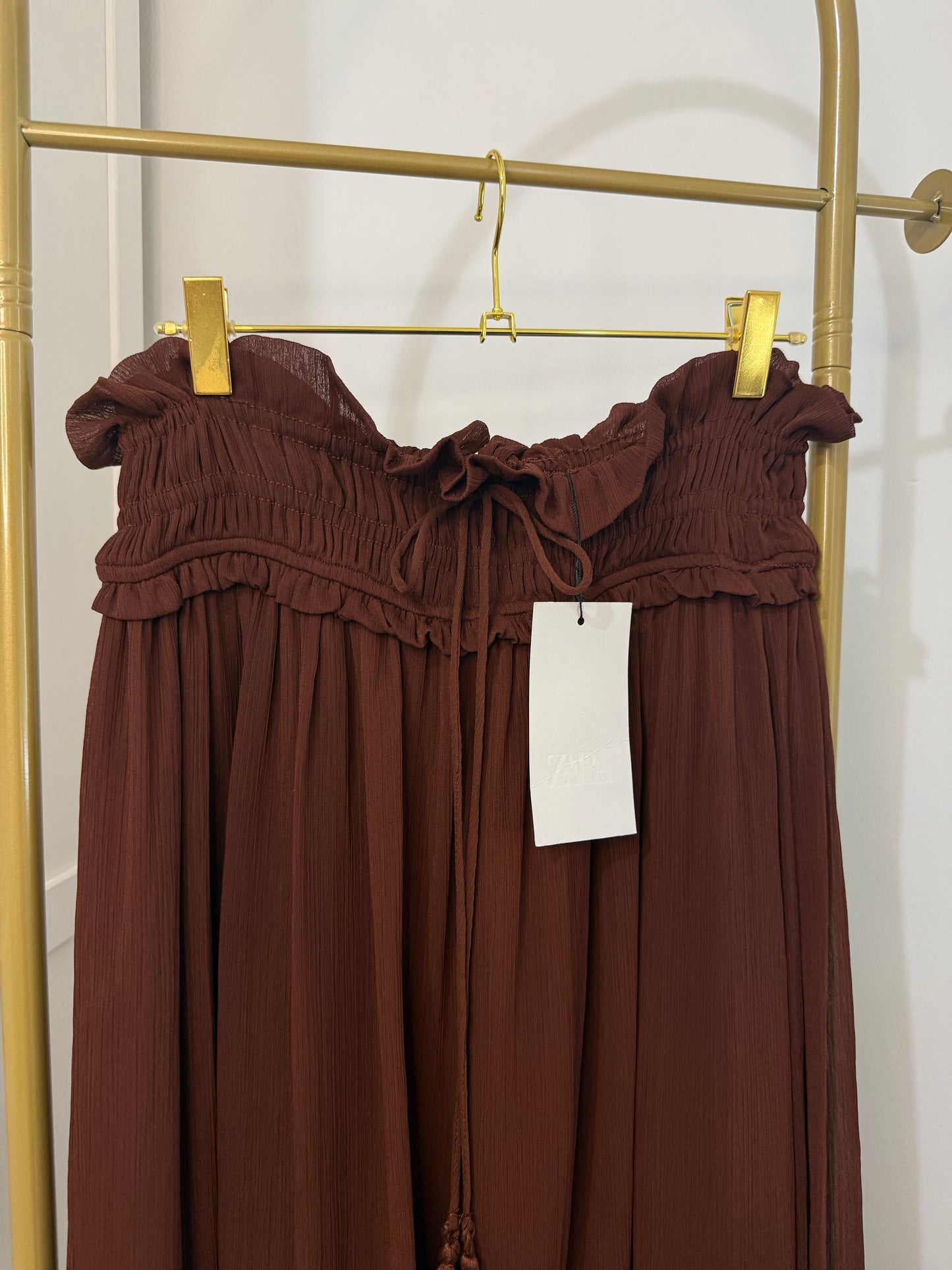 Zara brown midi skirt 5029/078