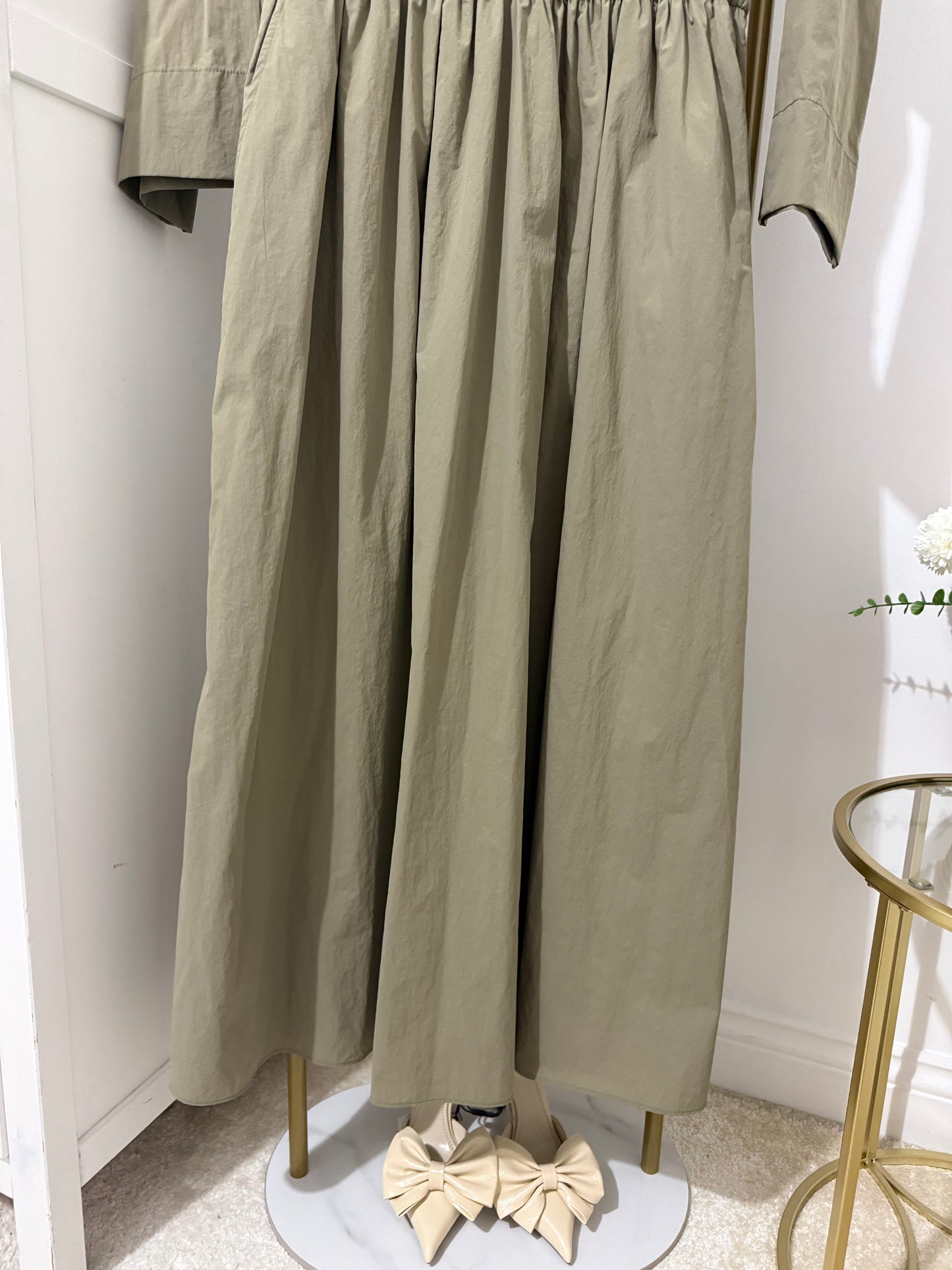 Zara khaki midi dress