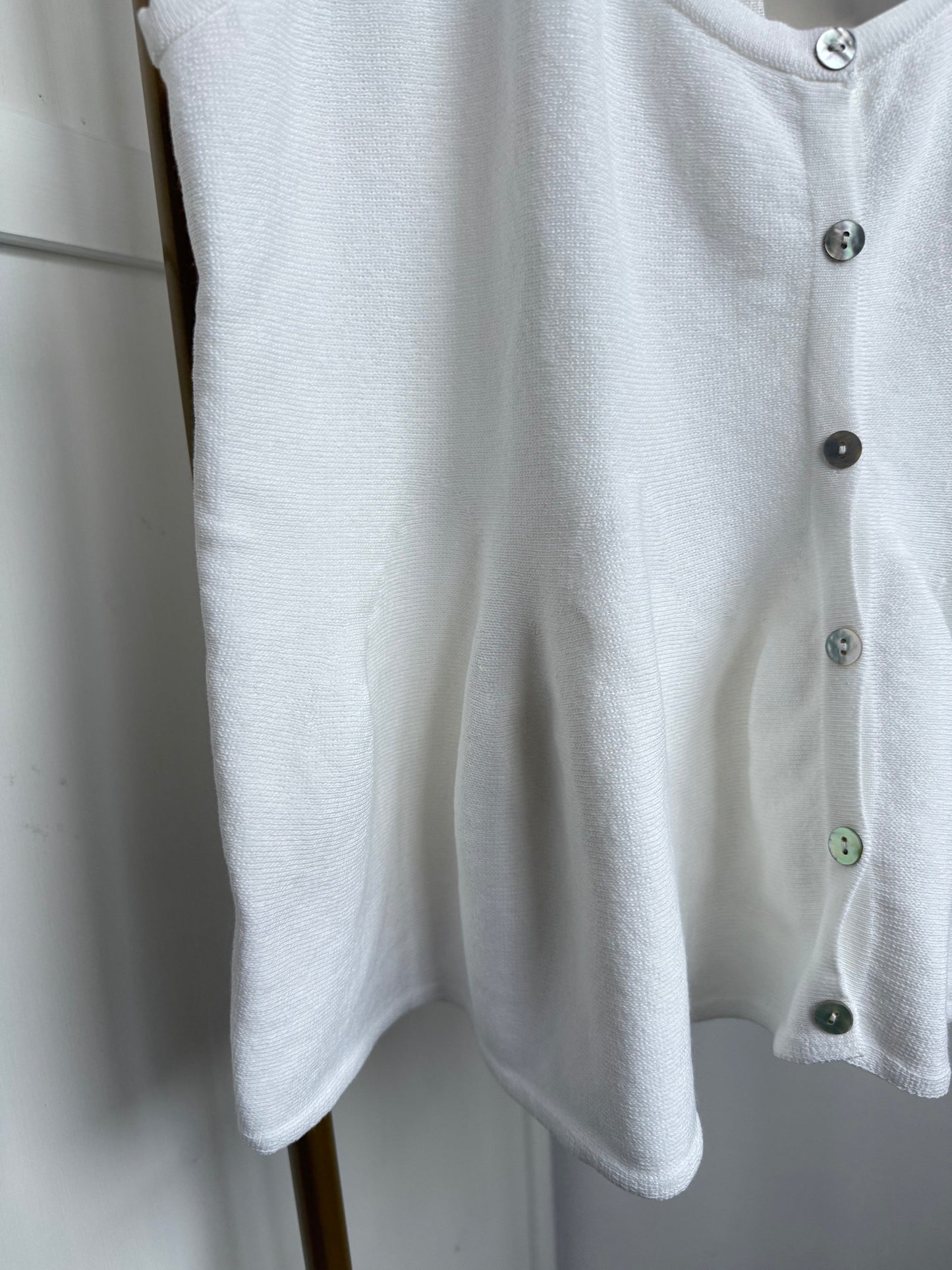 zara White Knit Peplum Top 4331/021