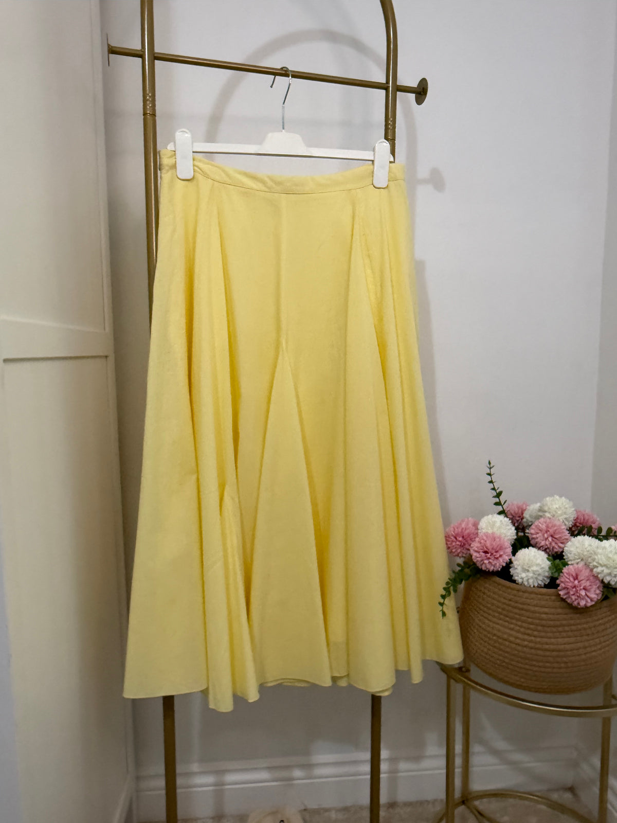 Zara Yellow Midi Skirt 4786/249