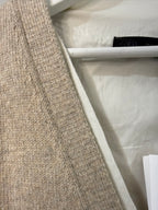     Zara beige cardigan knit fabric and lining detail