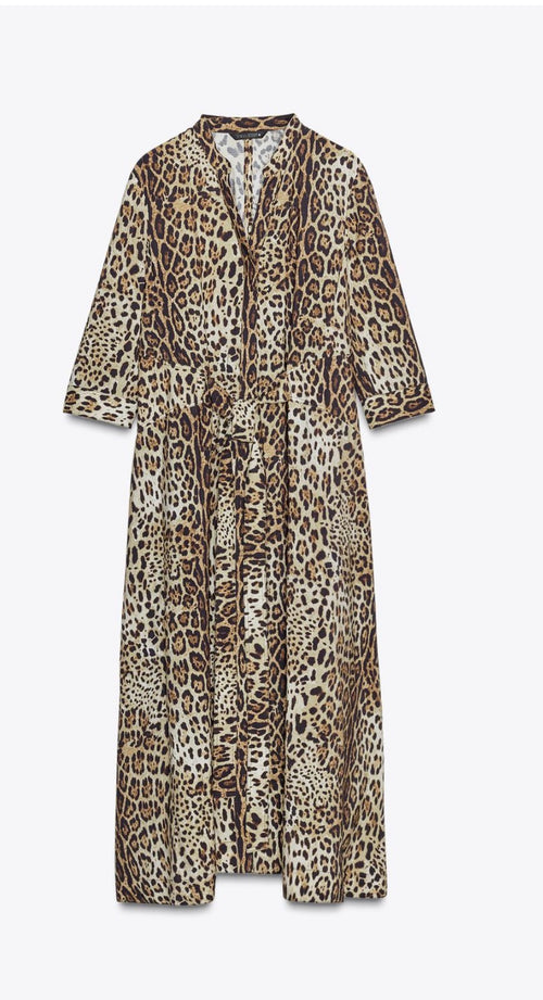 Animal Print Midi Dress