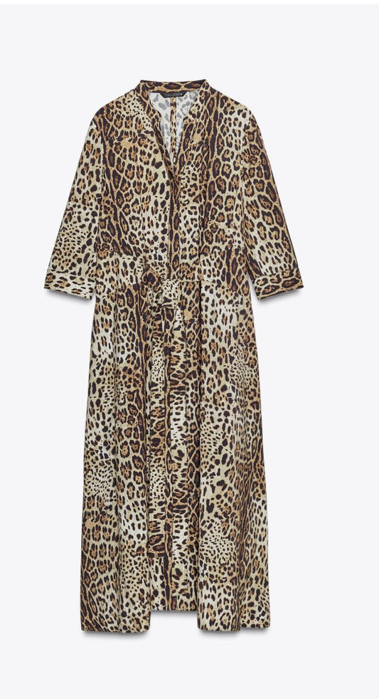 Zara animal print midi dress 8246/144