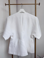 White Short Puff Sleeves Top