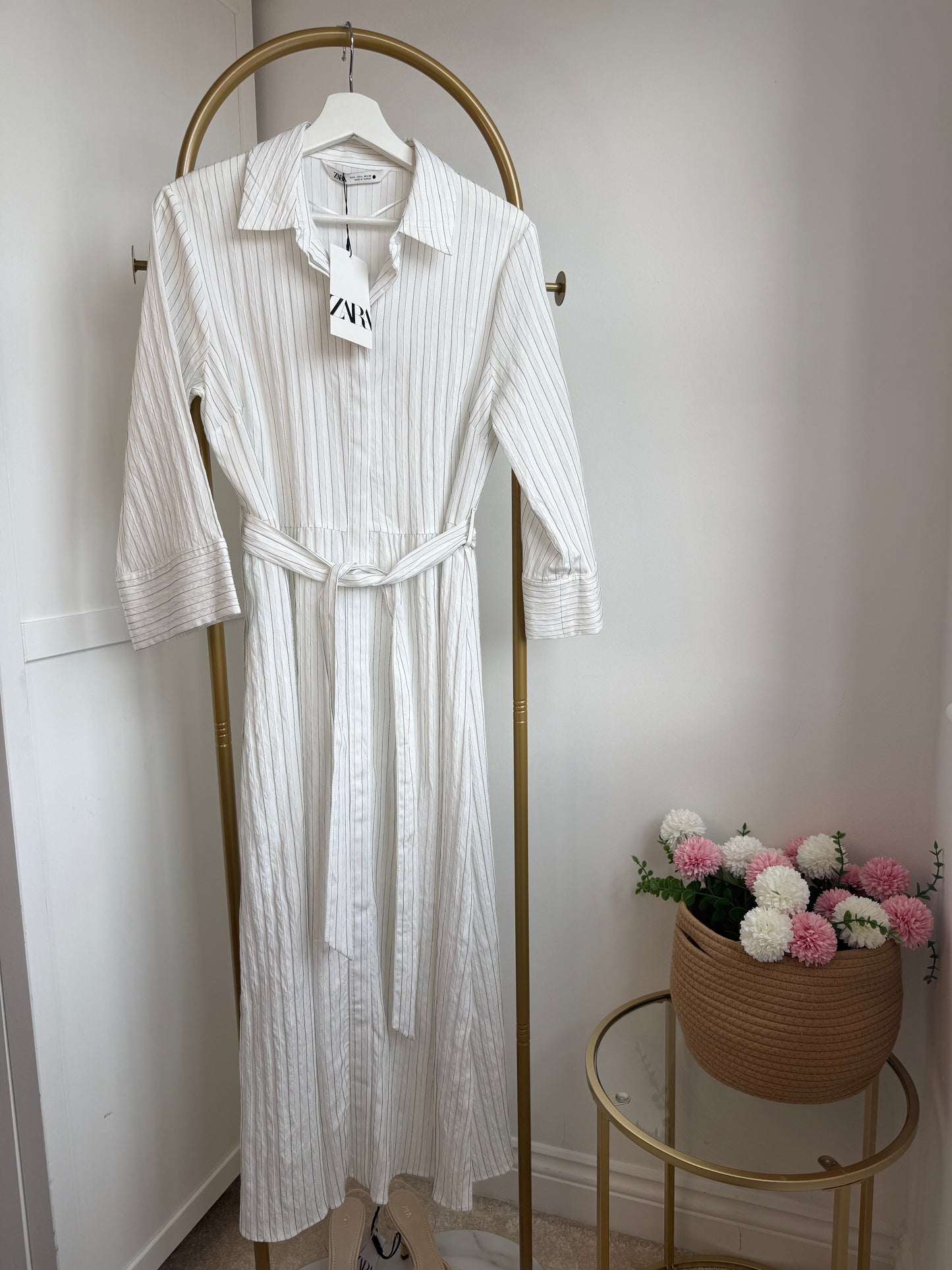 Zara White Midi Dress