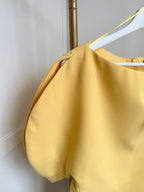 Yellow Short Sleeve Asymmetric Top