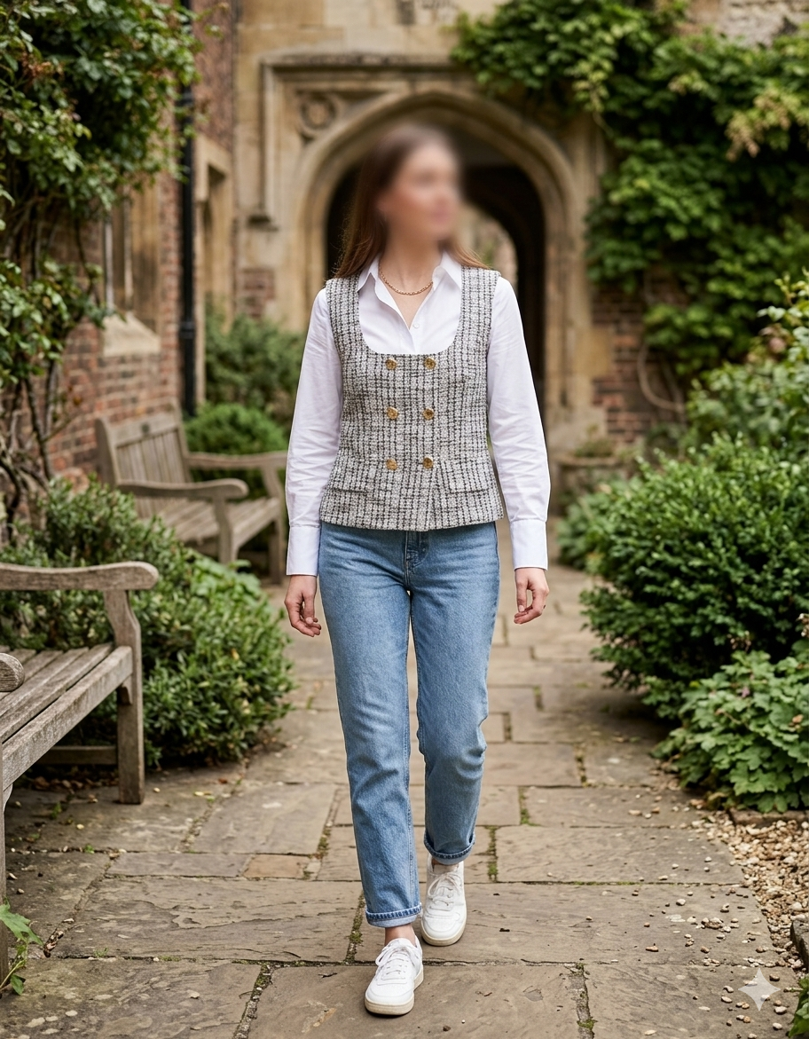 Zara Tweed Waistcoat