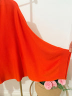    Zara orange knit top batwing sleeve detail