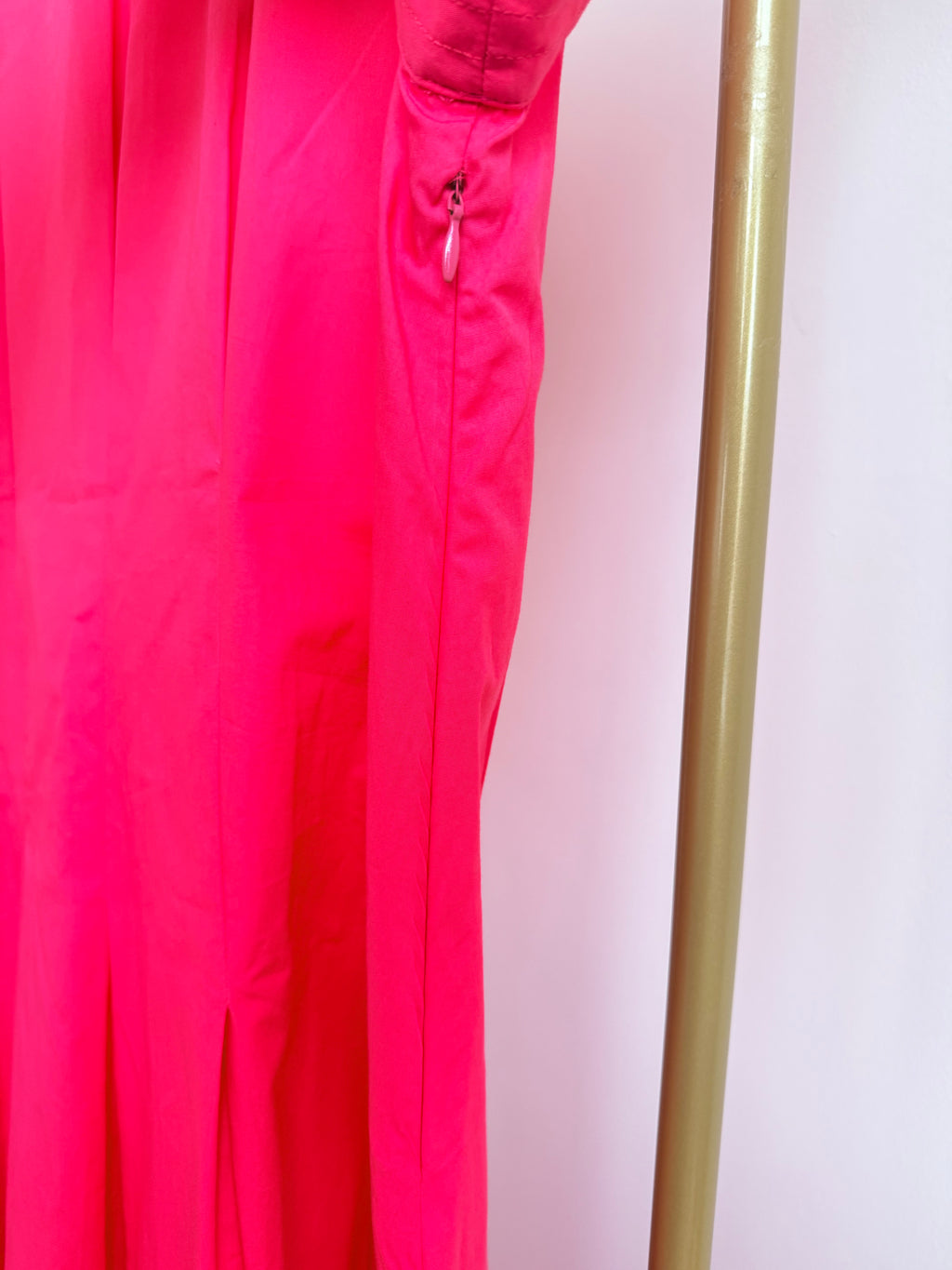 Pink poplin midi dress