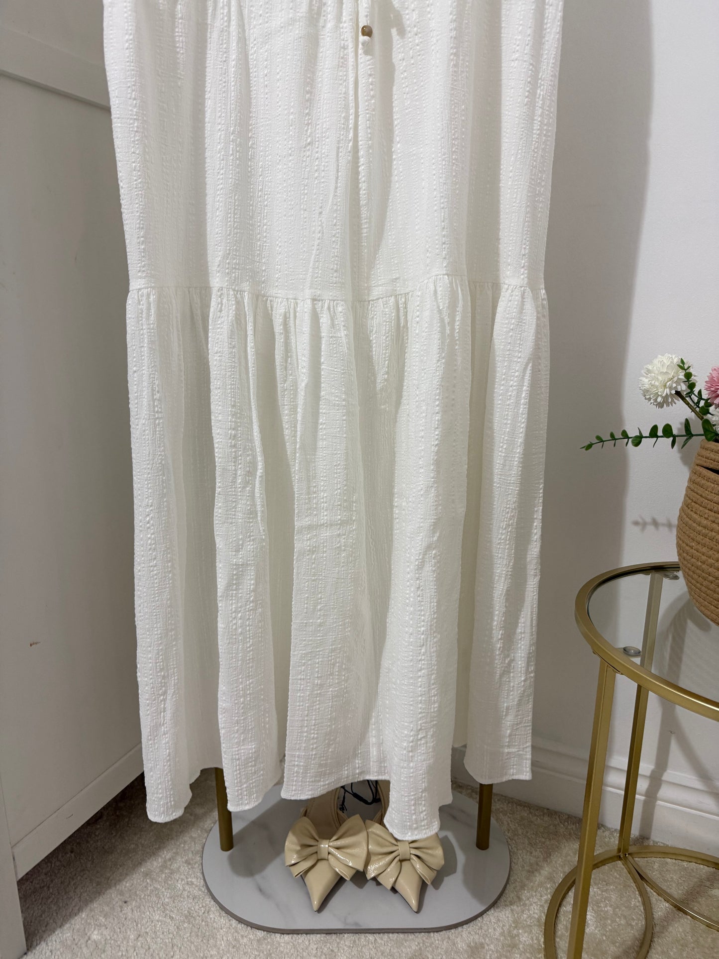 Zara White Midi Dress