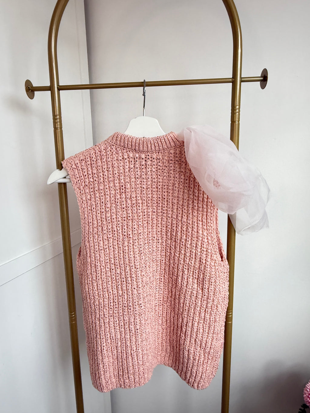 Zara Pink Organza Bow Top 2756/012