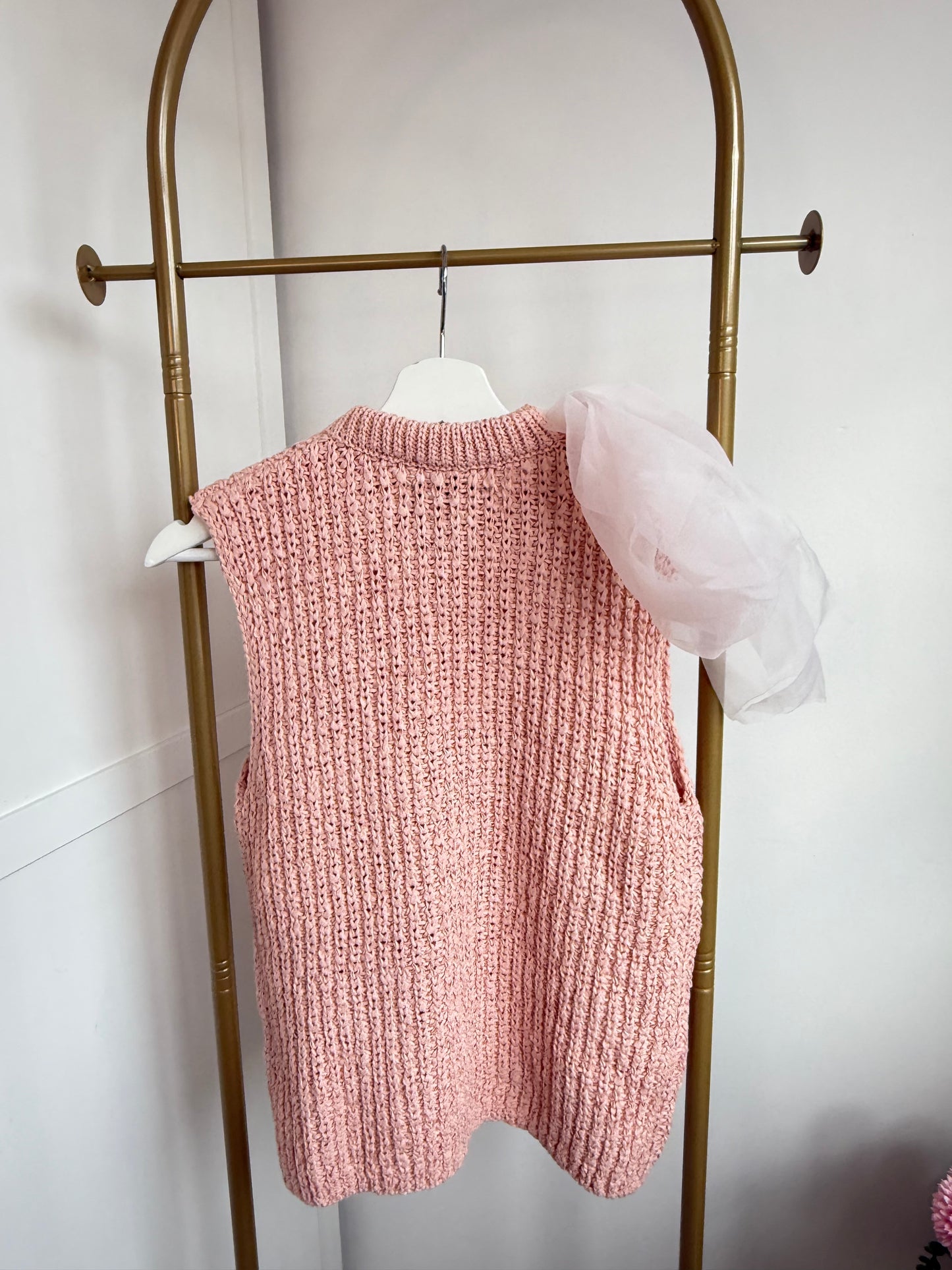 Zara Pink Organza Bow Top 2756/012