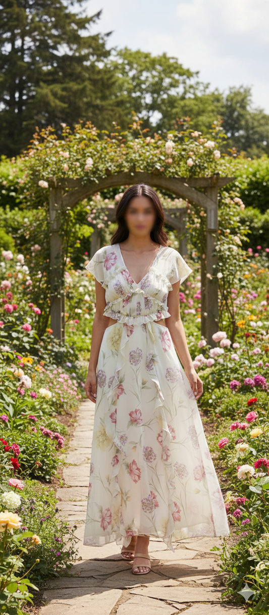 Zara Floral Midi Dress