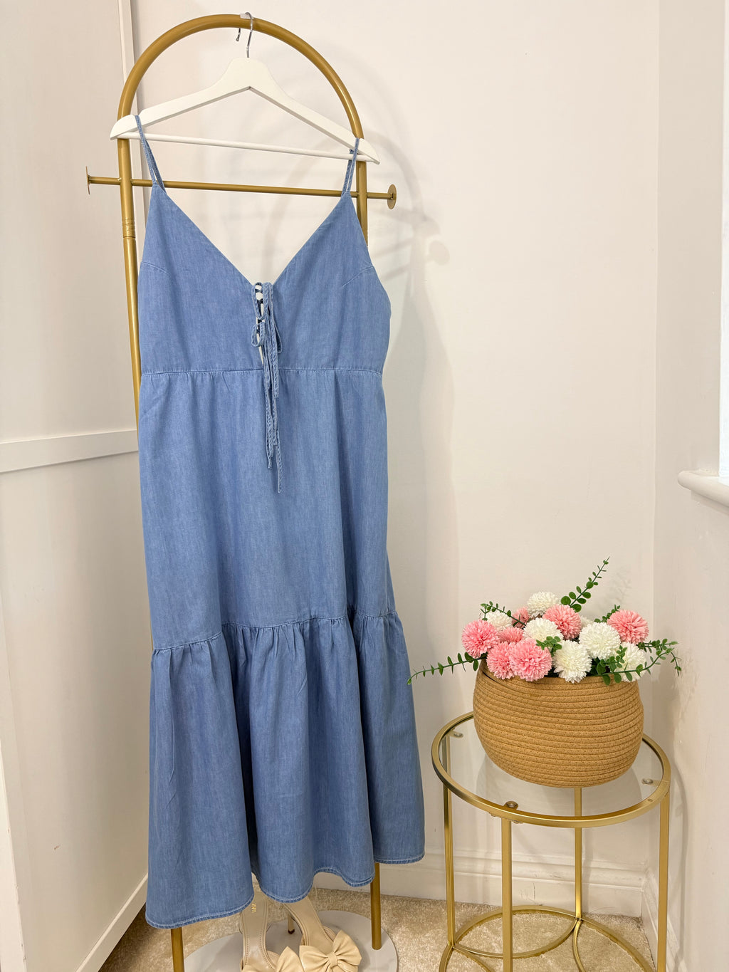 Zara Denim Blue Midi Dress 7484/083