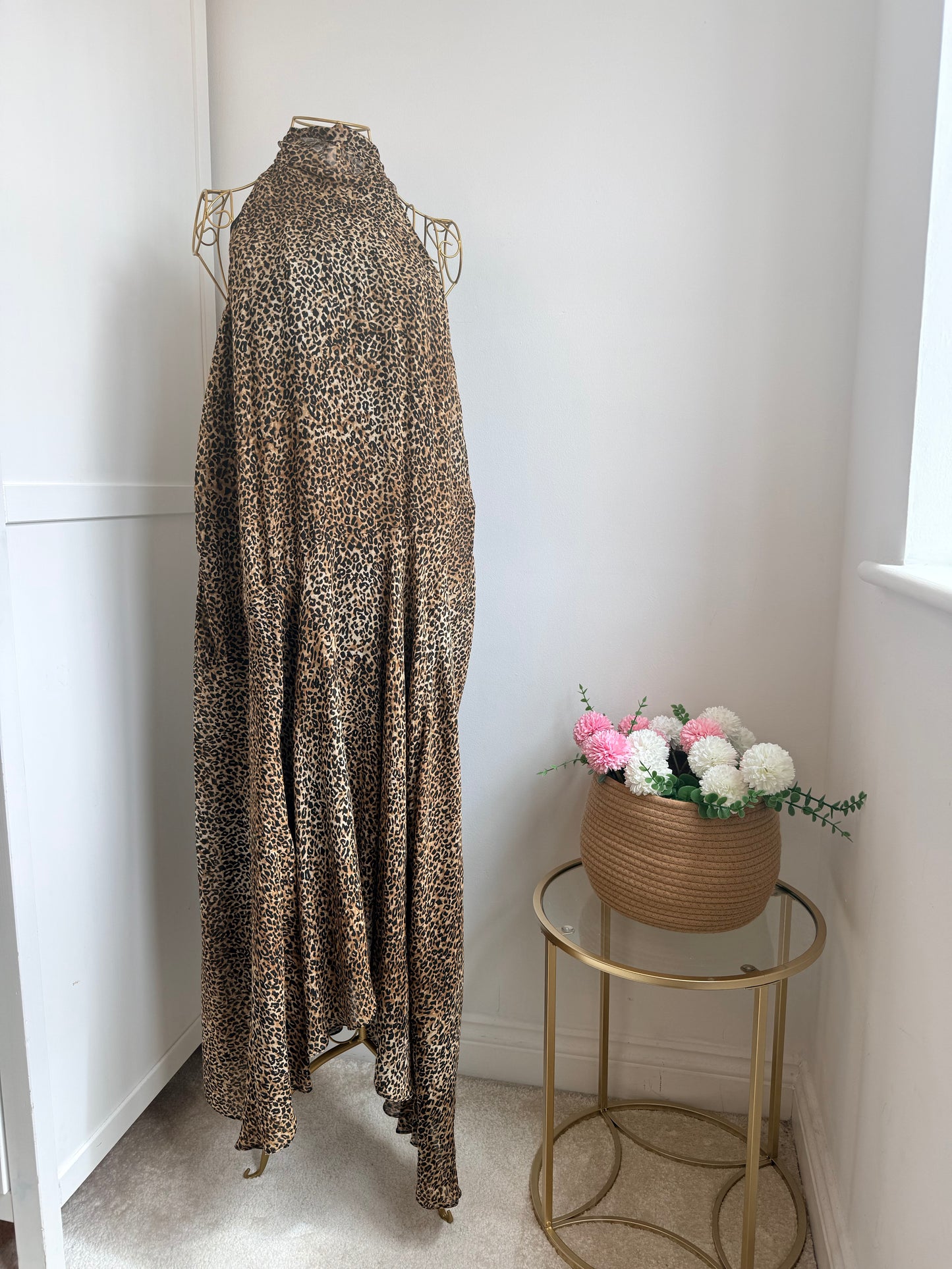 Zara Animal Print Asymmetric Halter Dress  8753/008