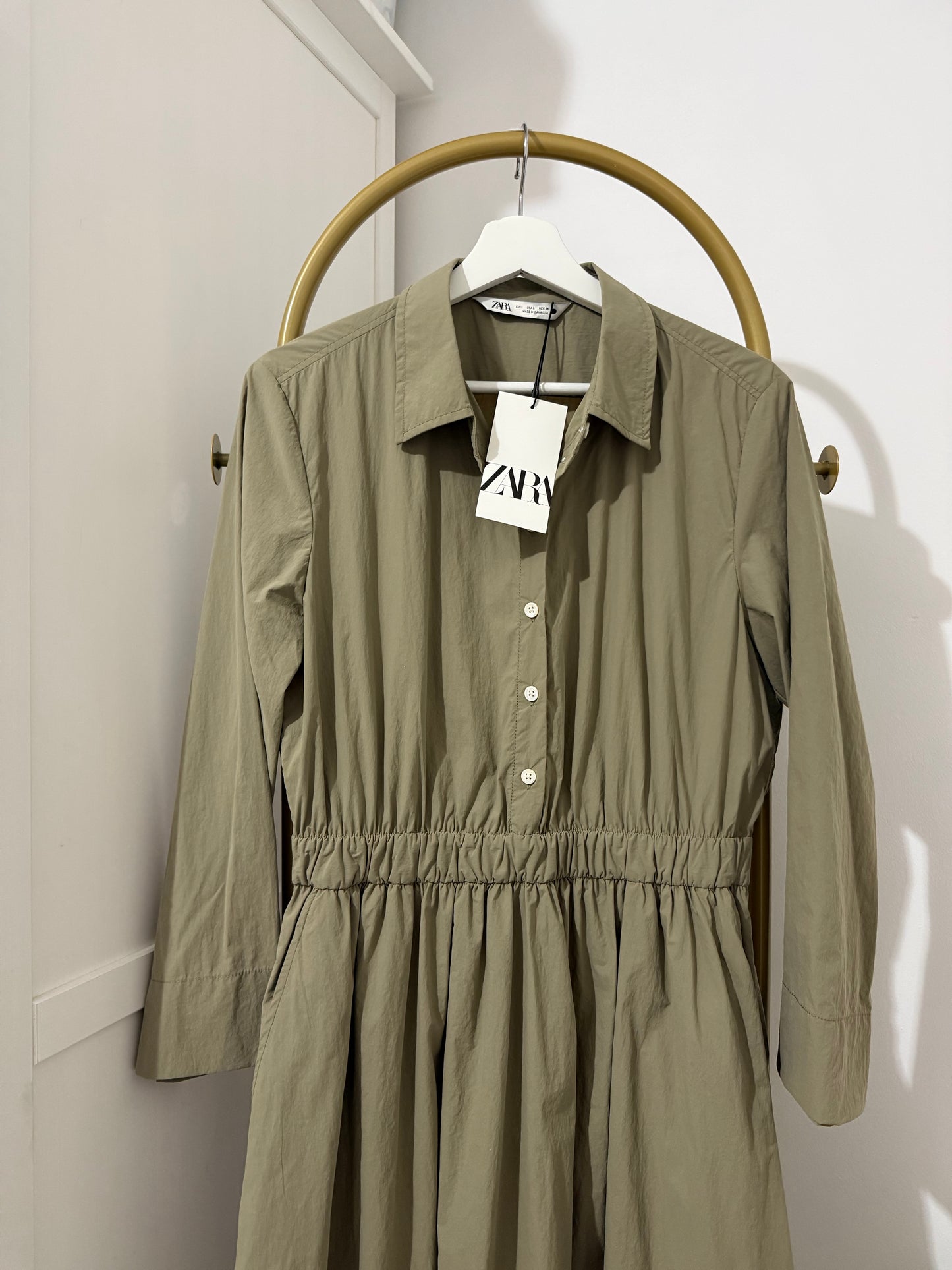 Zara khaki midi dress