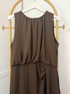 Zara brown Sleeveless Midi dress 7969/232