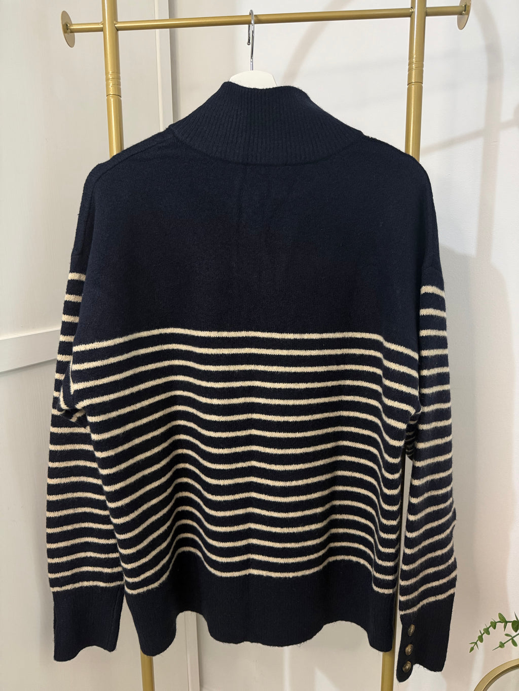     Zara striped knit jumper back detail