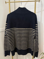     Zara striped knit jumper back detail