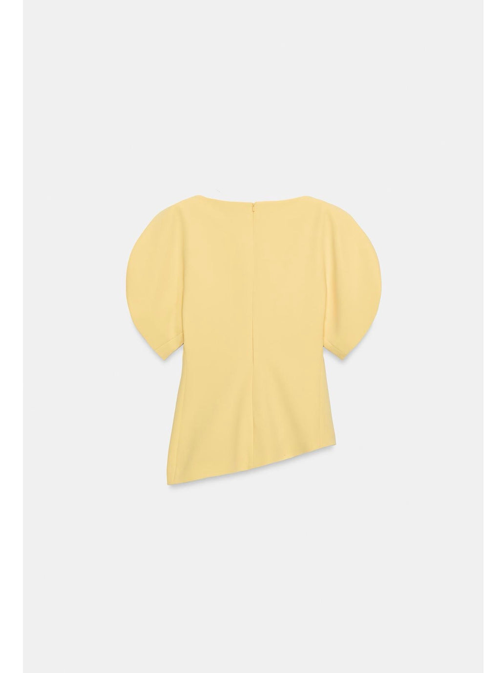 Yellow Short Sleeve Asymmetric Top