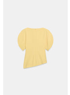 Yellow Short Sleeve Asymmetric Top