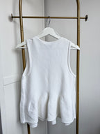 zara White Knit Peplum Top 4331/021
