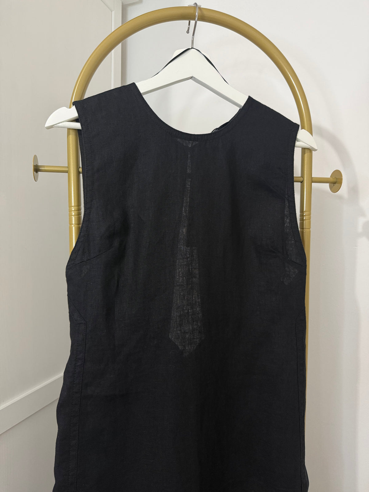 Zara Black Linen Midi Dress 2731/094