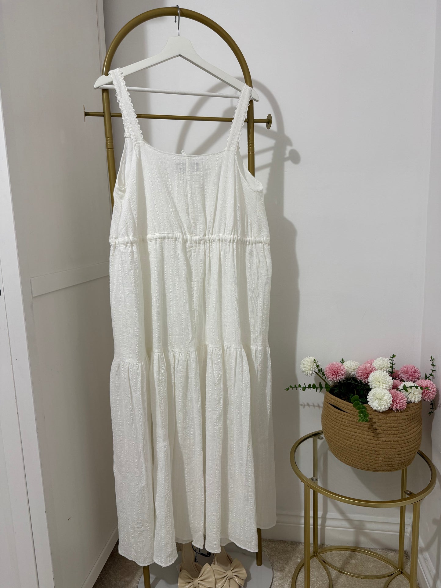 Zara White Midi Dress