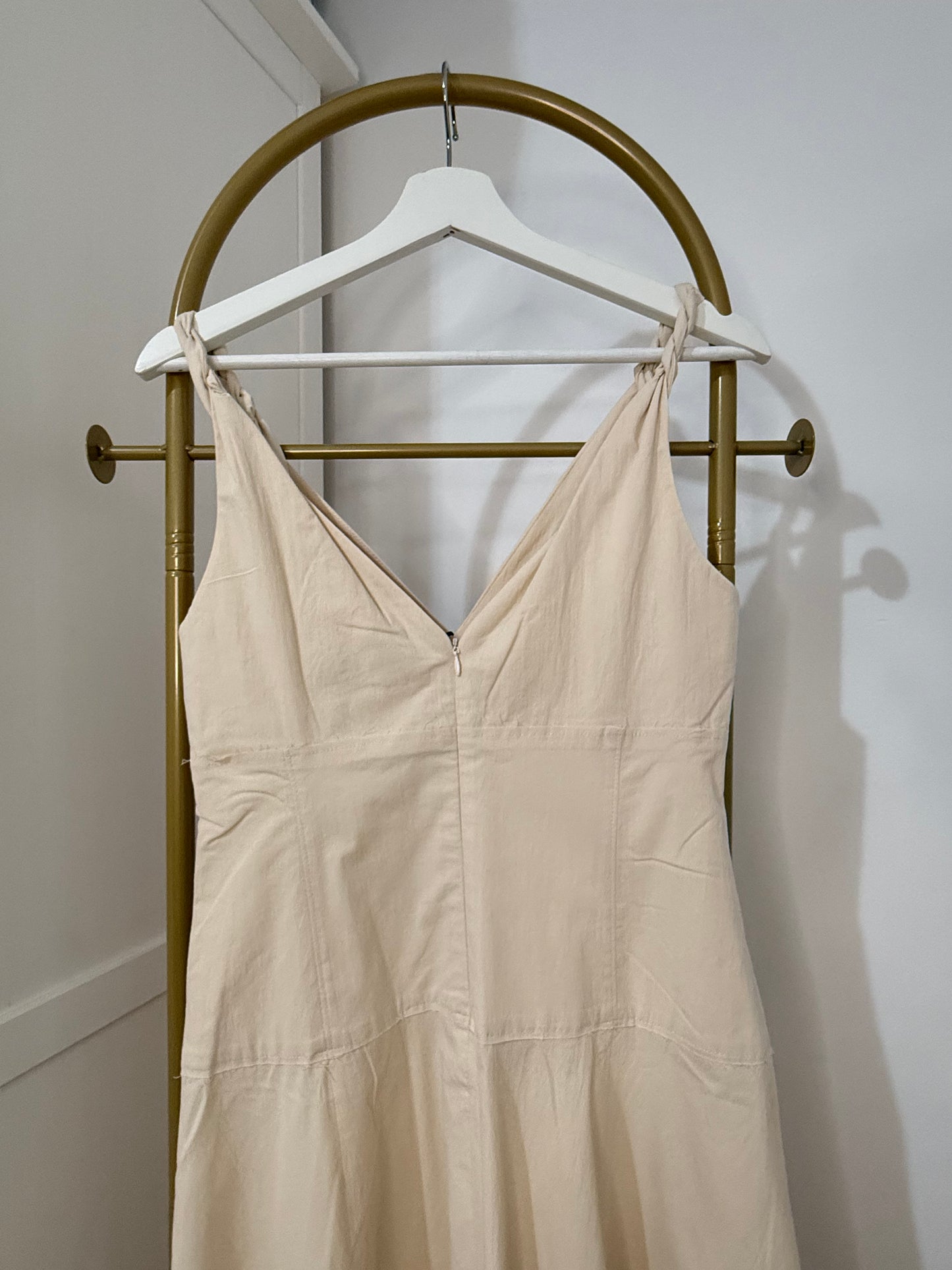 Zara beige sleeveless midi dress 8173/460