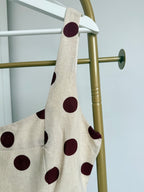 Beige Polka Dot Midi Dress