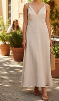 Zara Beige Sleeveless Midi Dress 8173/460