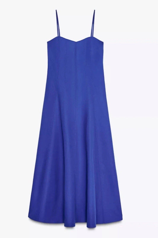 Zara royal blue midi dress