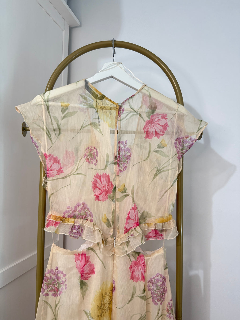 Zara Floral Cut Out Midi Dress 8730/111