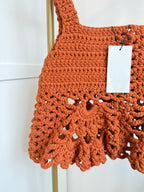 Zara Orange Chunky Knit Top 0021/020