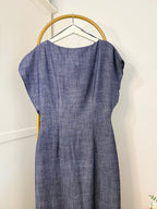 Zara blue short sleeves midi dress 3720/787
