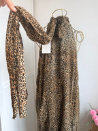 Zara Animal Print Asymmetric Halter Dress  8753/008
