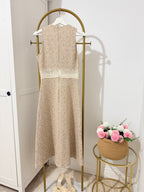     Zara beige knit lace midi dress back view