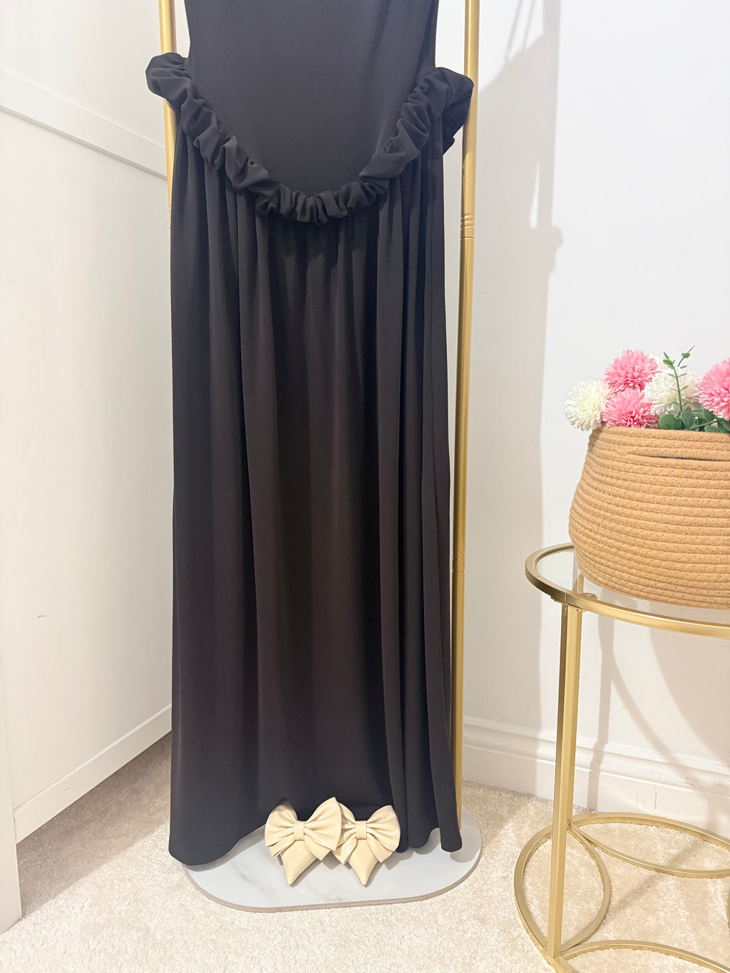 Brown Sleeveless Maxi Dress