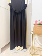 Brown Sleeveless Maxi Dress