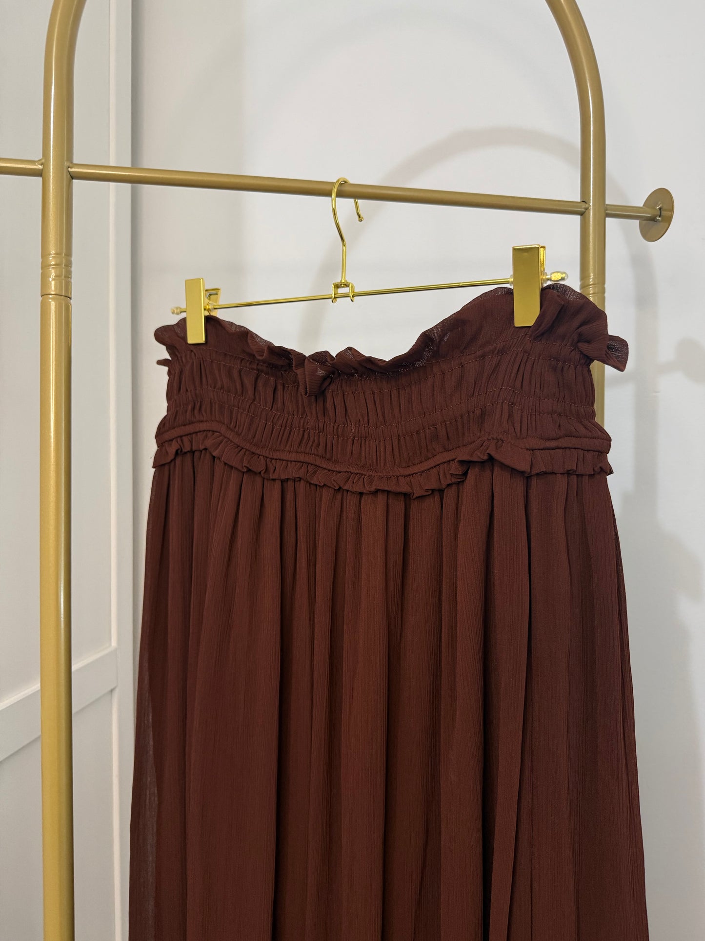Zara brown midi skirt 5029/078