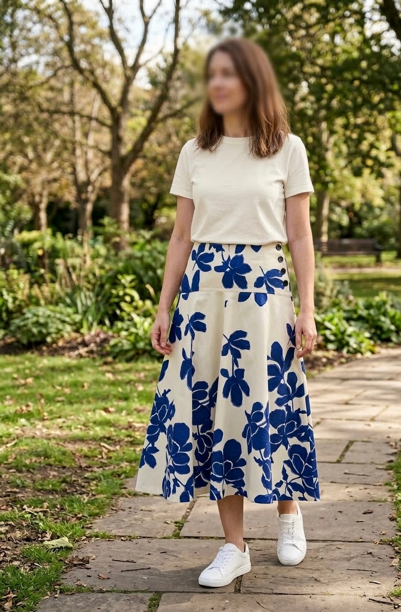 Zara Floral Midi Skirt