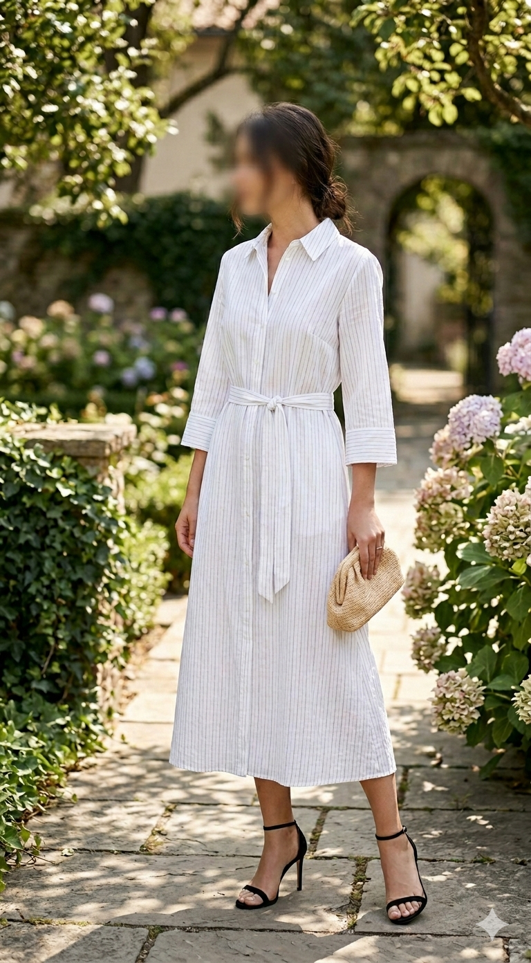 Zara White Midi Dress