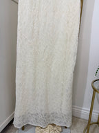 Zara Cream  Embroidered Maxi Dress