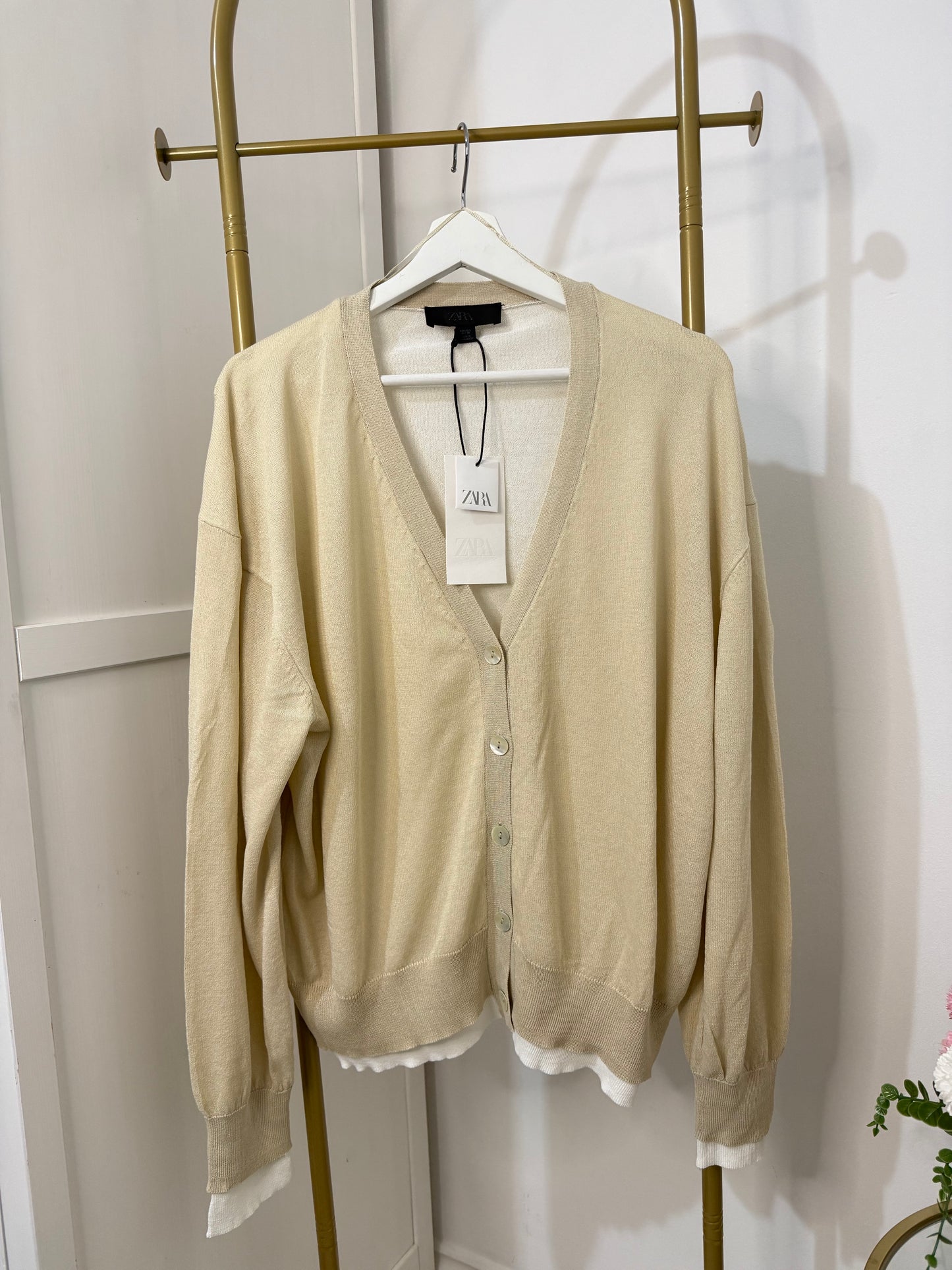 Zara Beige Knit Cardigan 3433/099