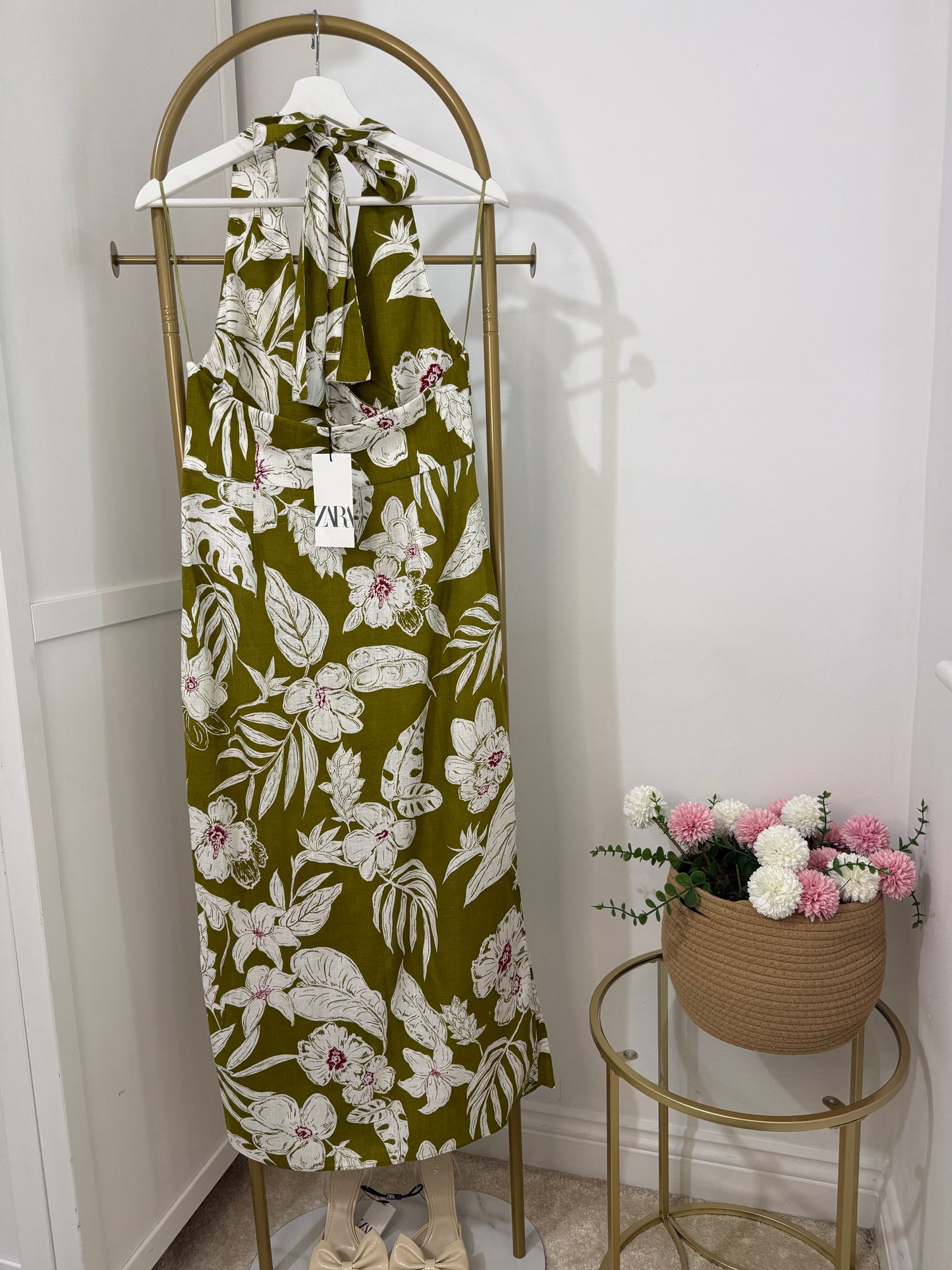 Zara halter neck wrap dress