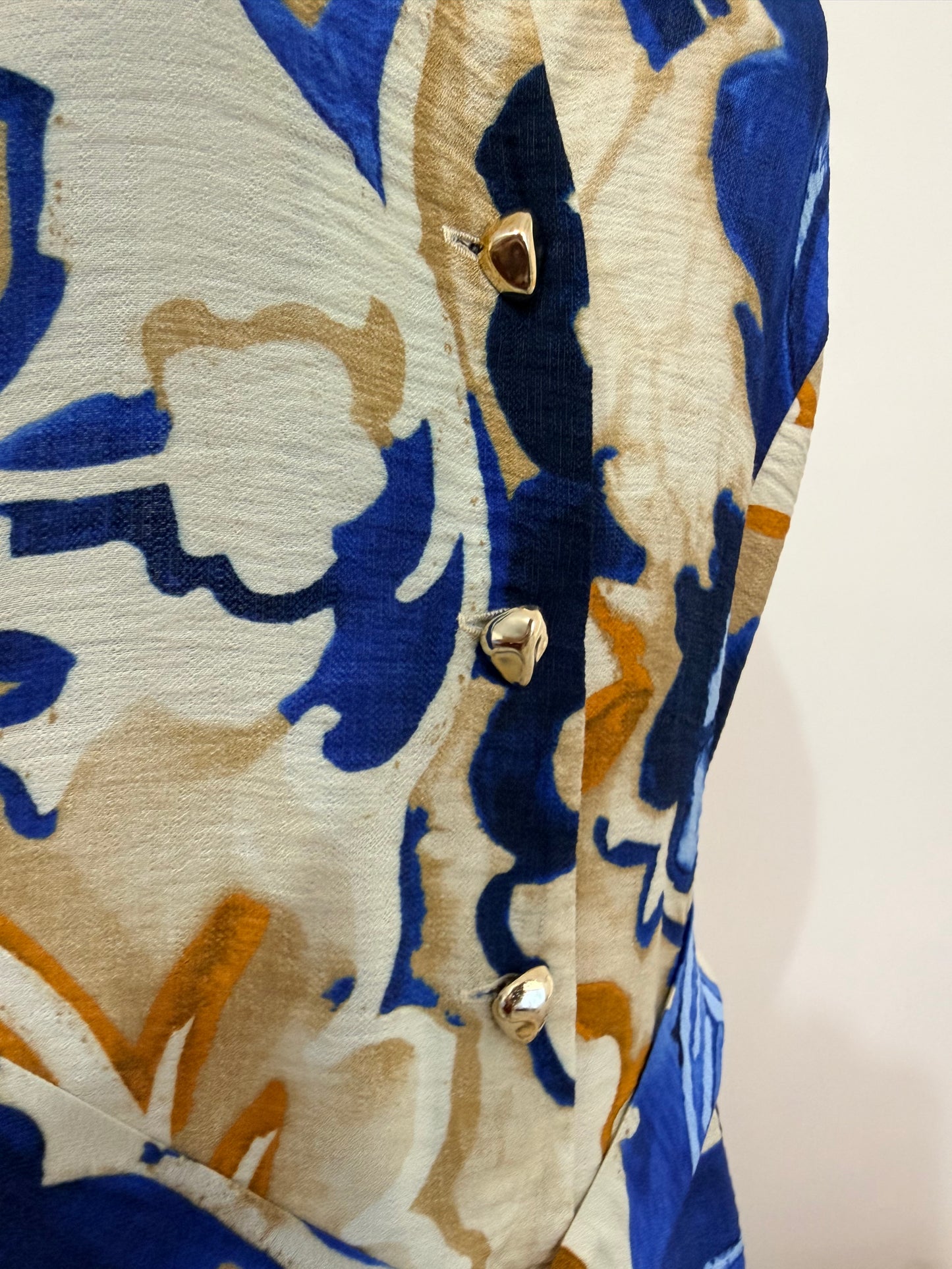 Zara blue printed sleeveless midi dress 2976/241