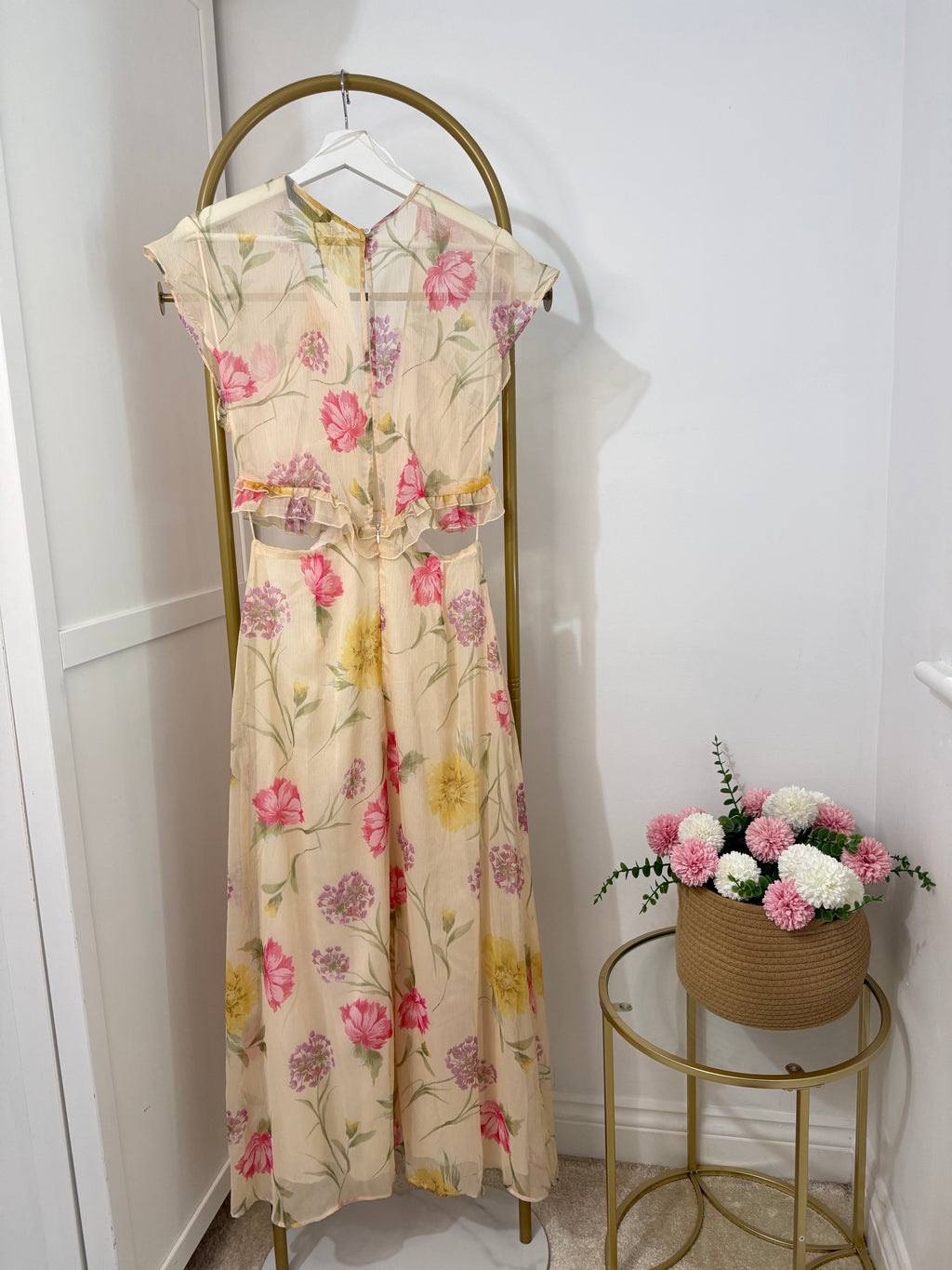 Zara Floral Cut Out Midi Dress 8730/111